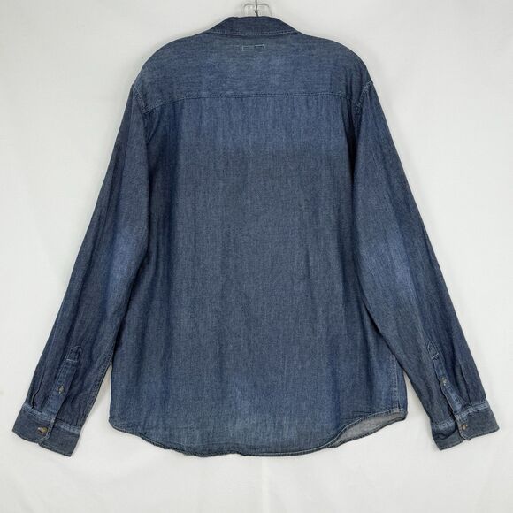 Cape Juby Shirt Men's XL Blue Cotton Denim Long Sleeve Button Up Pockets Classic - Picture 2 of 16